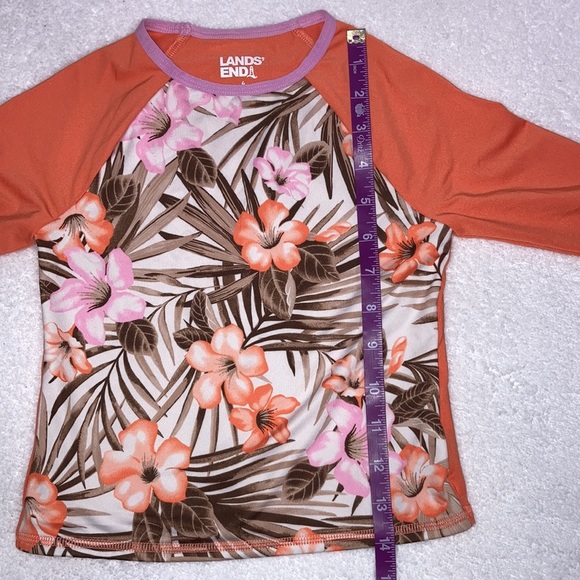 Lands end 3 pc long sleeve rashguard and bikini size 4 - Picture 2 of 10